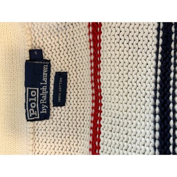 Polo Ralph Lauren Striped Knit V-Neck Button Up Cardigan; S - Picture 7 of 7